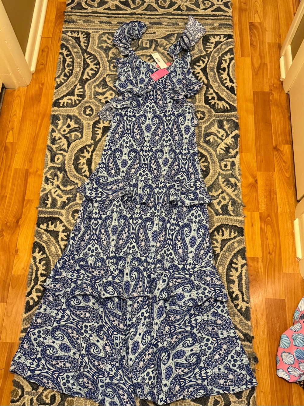 Simply Southern Blue and White Paisley Maxi Dress